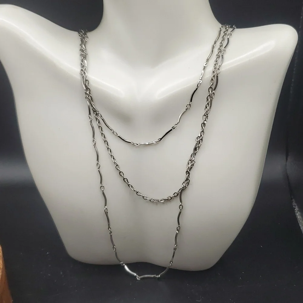 Triple tier lace‎ swanky elegance necklace N3309